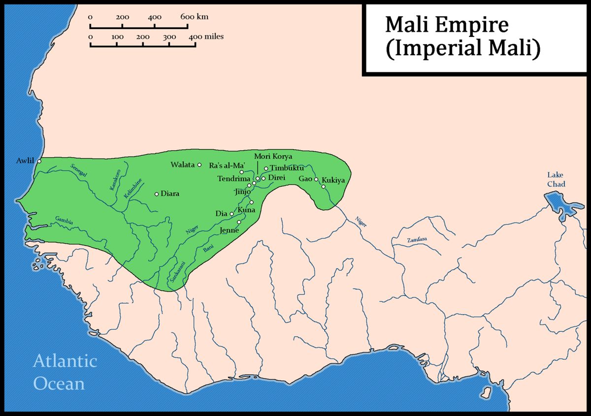 Mapa del Imperio de Malí