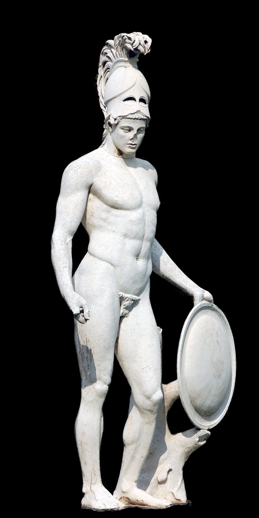 Estatua identificada como Ares en el Canopus de Villa Adriana, Tívoli