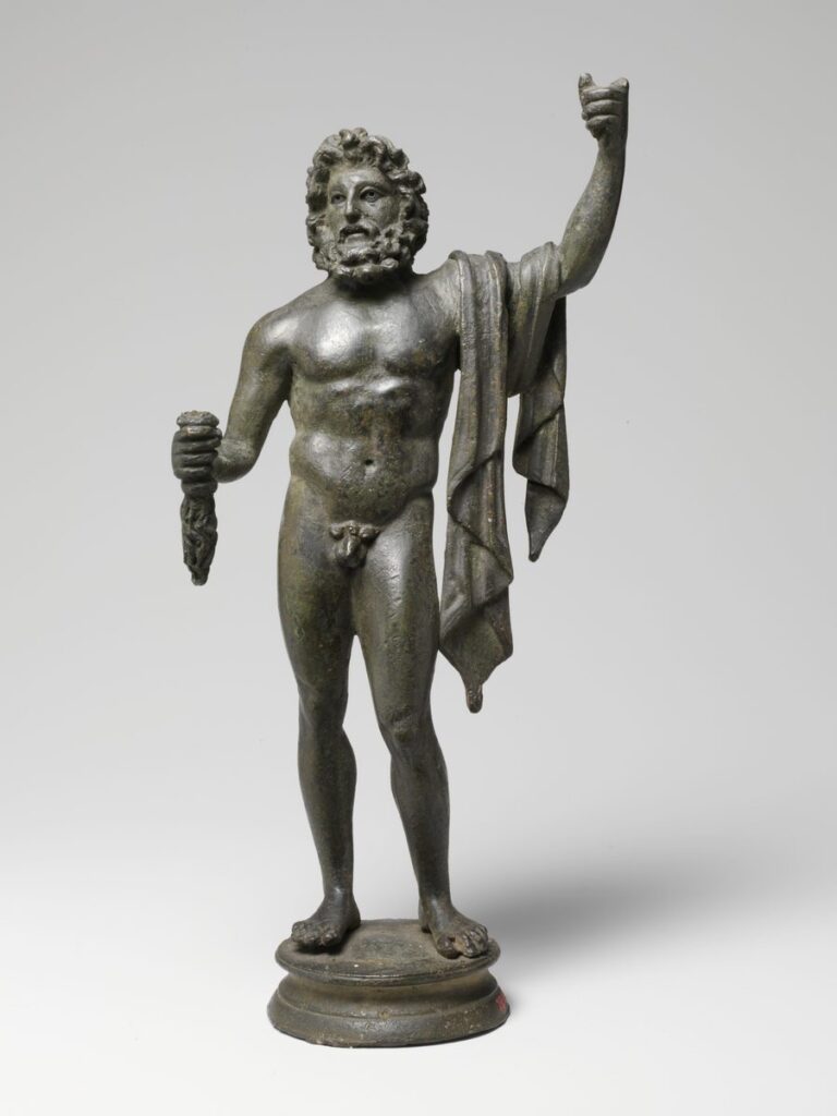 Estatuilla de bronce de Júpiter, Imperio Romano temprano, Museo Metropolitano de Nueva York